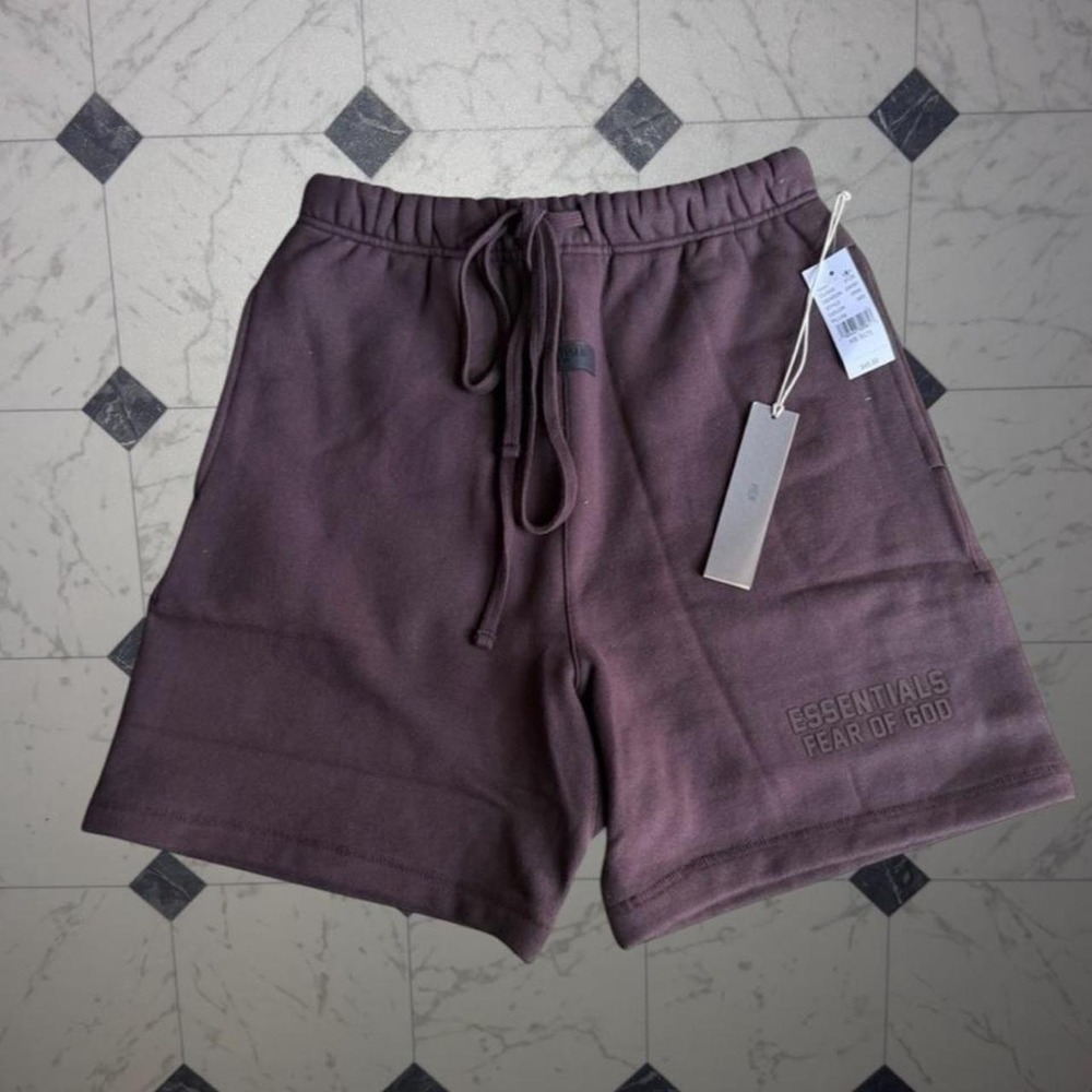 Fear of God Essentials Plum Shorts NWT SIZE M